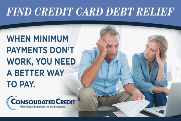 Debt relief credit card consolidated